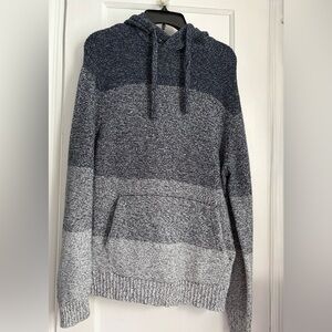 American Eagle Hooded Tricolor Ombre Knit  Sweater, Sz: Medium